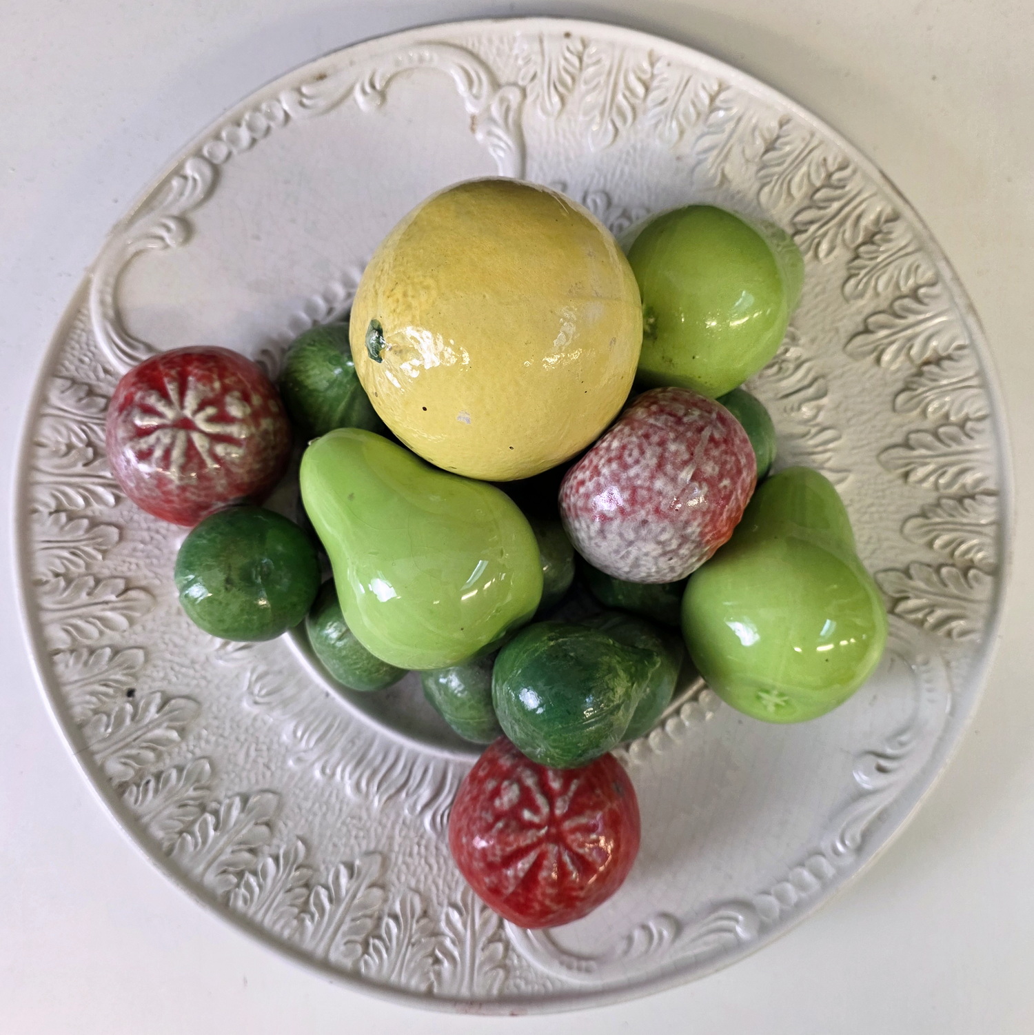 A Majolica Fruit Platter 